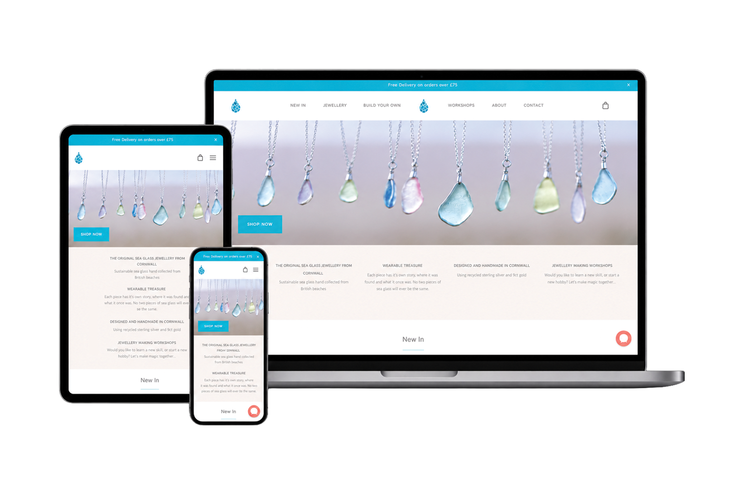 Ecommerce website design for Sadie Jewellery by XPY Creative